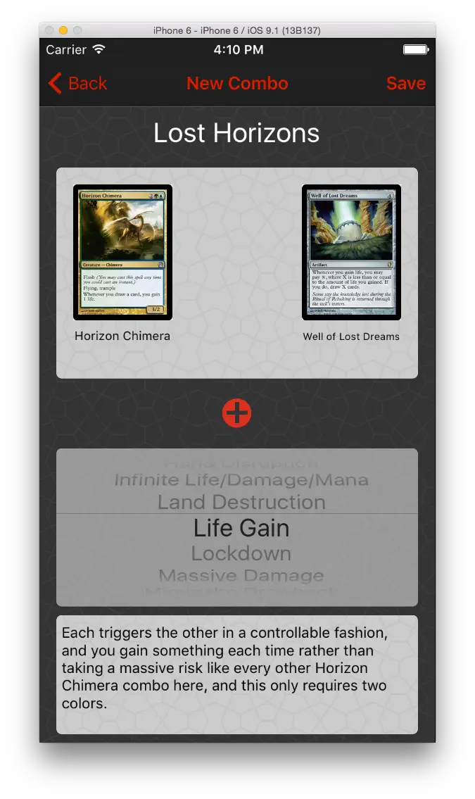 EverythingMagic screenshot 4 of 7: combo creator