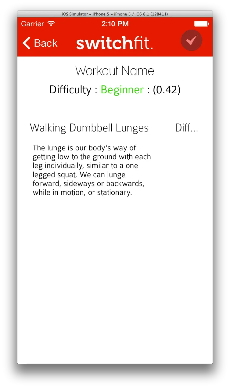 SwitchFit screenshot 4 of 6: exercise