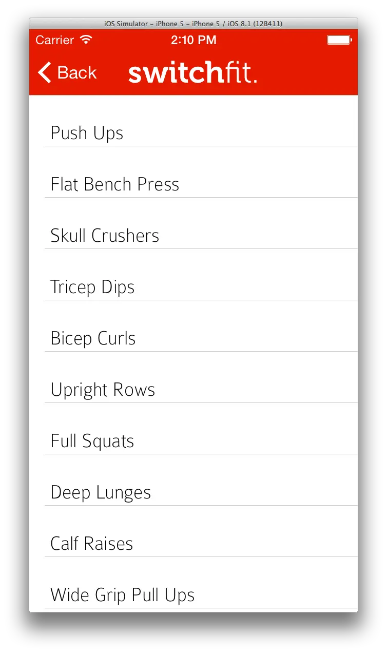 SwitchFit screenshot 3 of 6: exercises