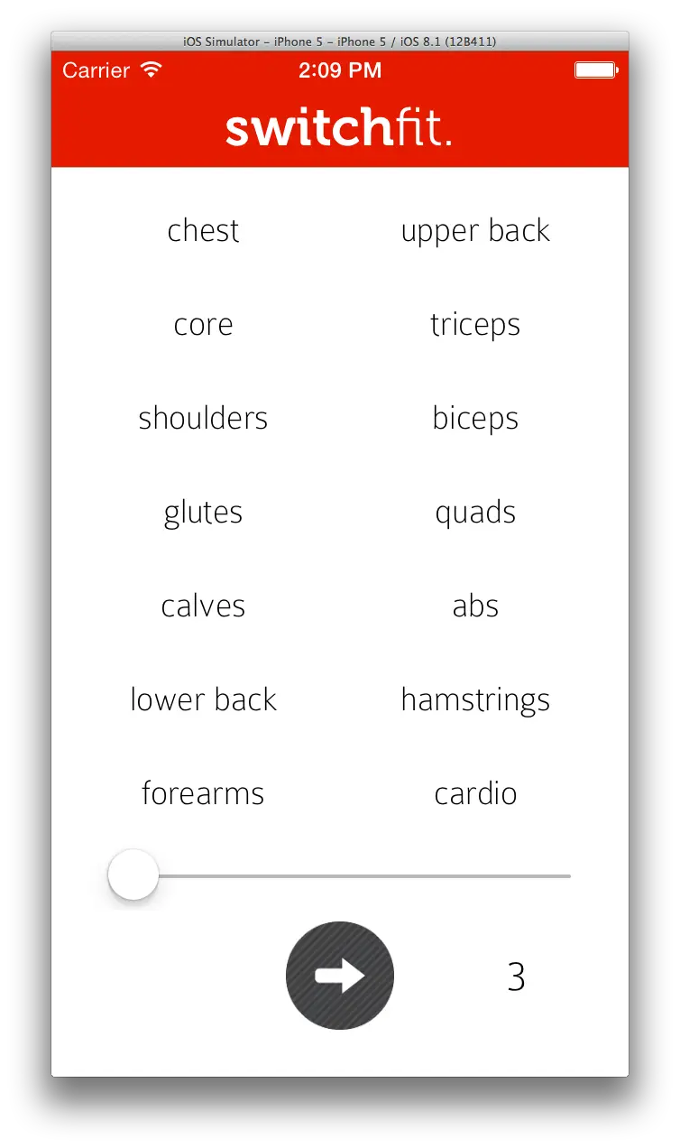 SwitchFit screenshot 2 of 6: muscles
